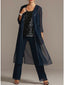 Chiffon Scoop Mother of the Bride Pantsuits