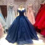 Elegant Floral Flowers Patterned Ball Gown Long Sleeve Prom Party Illusion Y4439 by simplepromdress