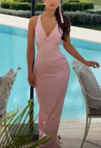 Charming Backless Pink Mermaid Evening Dress Formal Prom Dress Y7756 by simplepromdress