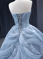 Glamorous Blue Sweetheart Tulle Princess Dress,Blue Ball Gown,Blue Fairy Dress Y6472 by simplepromdress