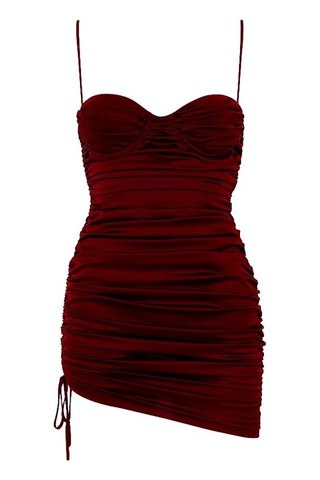 Sexy Burgunderkleid Cocktailkleid Kurzes Homecoming-Kleid Y2039