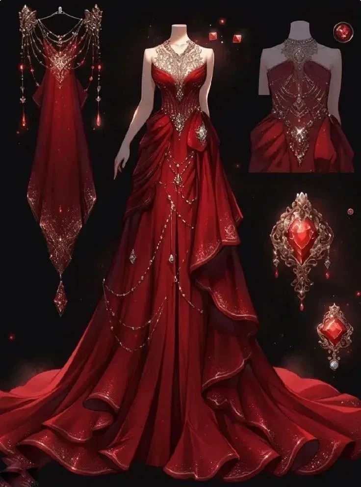 Gorgeous Red Satin Beaded Mermaid Evening Dress Formal Prom Dress Y8328 by simplepromdress