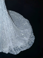Romantic White Tulle Sequin Beaded Mermaid Wedding Dress,Long Prom Evening Dress Y8667 by simplepromdress