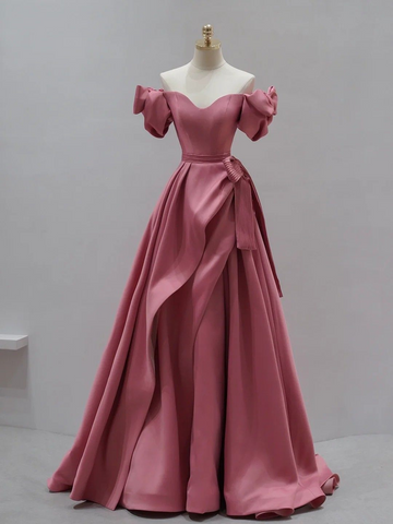 A-Linie Satin Langes Ballkleid, Formelle Abendkleider Y2586