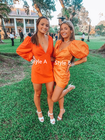 Deep V Neck Homecoming Dress Cute Party Dress Y1885