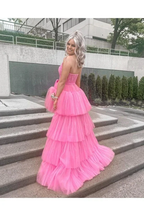 High Low Tulle and Lace Prom Dress Formal Evening Gowns Y59 by simplepromdress