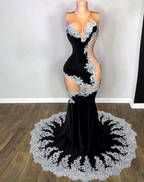Black Prom Dresses Sexy Formal Dresses Lace Applique Evening Dresses Formal Occasion Dresses Y5988 by simplepromdress