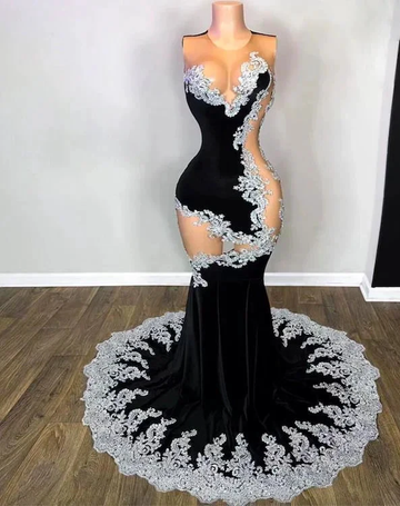 Black Prom Dresses Sexy Formal Dresses Lace Applique Evening Dresses Formal Occasion Dresses Y5988 by simplepromdress