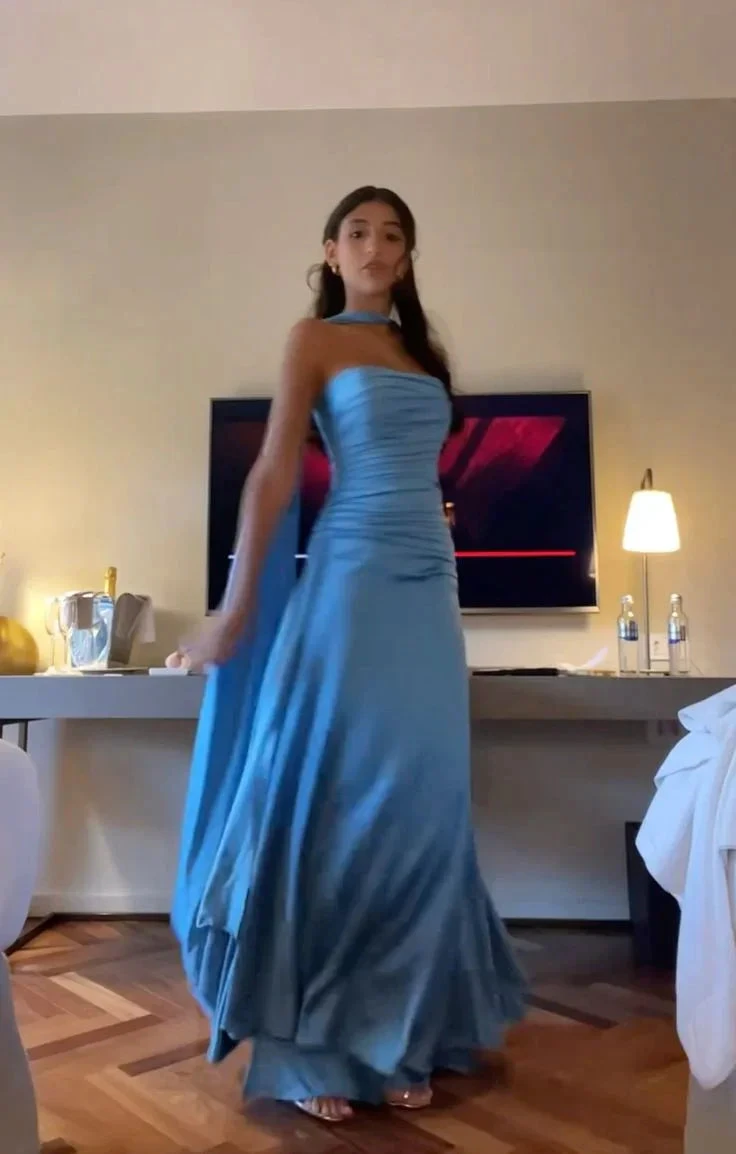 Elegant Blue Prom Dress Chic Blue Evening Dress Y7442 by simplepromdress