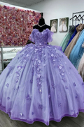 Women's Lavender Ball Gown Sweet 15 Dress with Butterflies Y4503 by simplepromdress