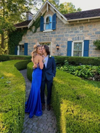 Elegant Royal Blue Sheath Prom Dress,Classy Royal Blue Evening Dress Y4085 by simplepromdress