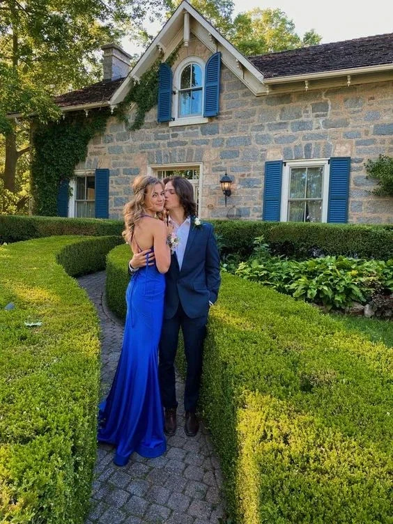 Elegant Royal Blue Sheath Prom Dress,Classy Royal Blue Evening Dress Y4085 by simplepromdress