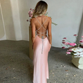 Sexy Pink Mermaid Long Prom Dress,Backless Pink Evening Dress Y1933 by simplepromdress