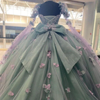 Princess Sweetheart Ball Gown Quinceanera Dresses Beaded Celebrity Party Gowns With 3D Flowers Y2982 by simplepromdress