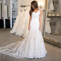 Lace Applique V-neck Suspender Fishtail Long Skirt Wedding Dress Bridal Gown Sexy Sleeveless Dress Can Be Customized Color by payinti