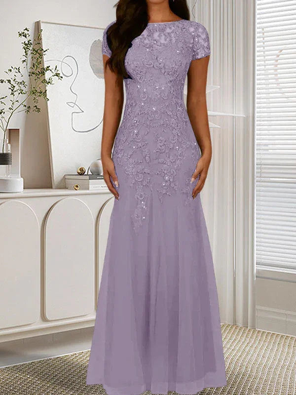 Dark Navy Mermaid Scoop Sequins Tulle Dress by Dreamylily