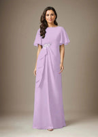 Dark Navy Sheath Beaded Chiffon Dress by Dreamylily