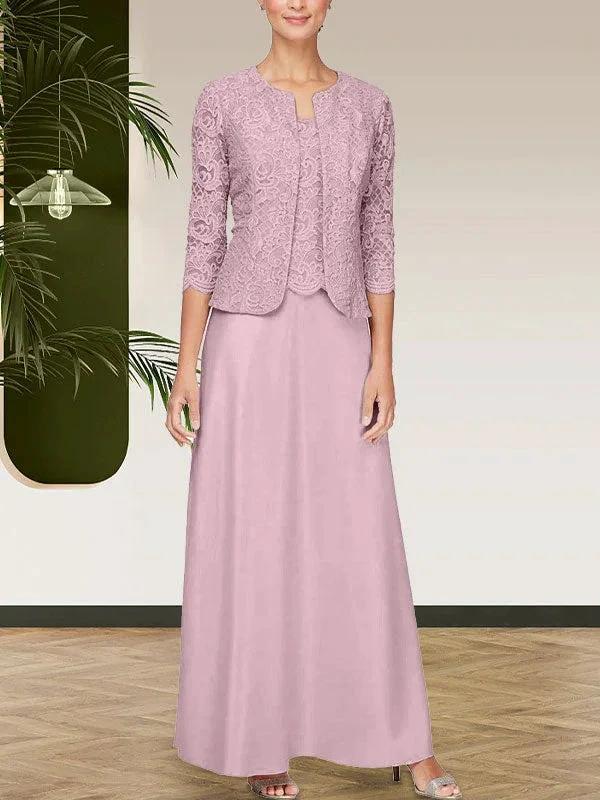 Glitter Lace & Satin Skirt Jacket Dress with Open Jacket by Dreamylily