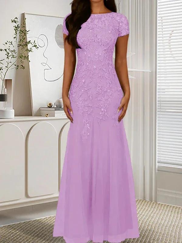 Dark Navy Mermaid Scoop Sequins Tulle Dress by Dreamylily
