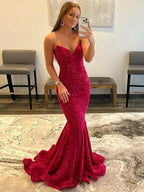 LAURYN |MERMAID SWEETHEART NECK SEQUINS PROM DRESS by KissProm