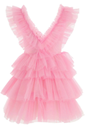 Lovely Pink A-line Tulle Homecoming Dress Pink Graduation Dress Y2451 by simplepromdress