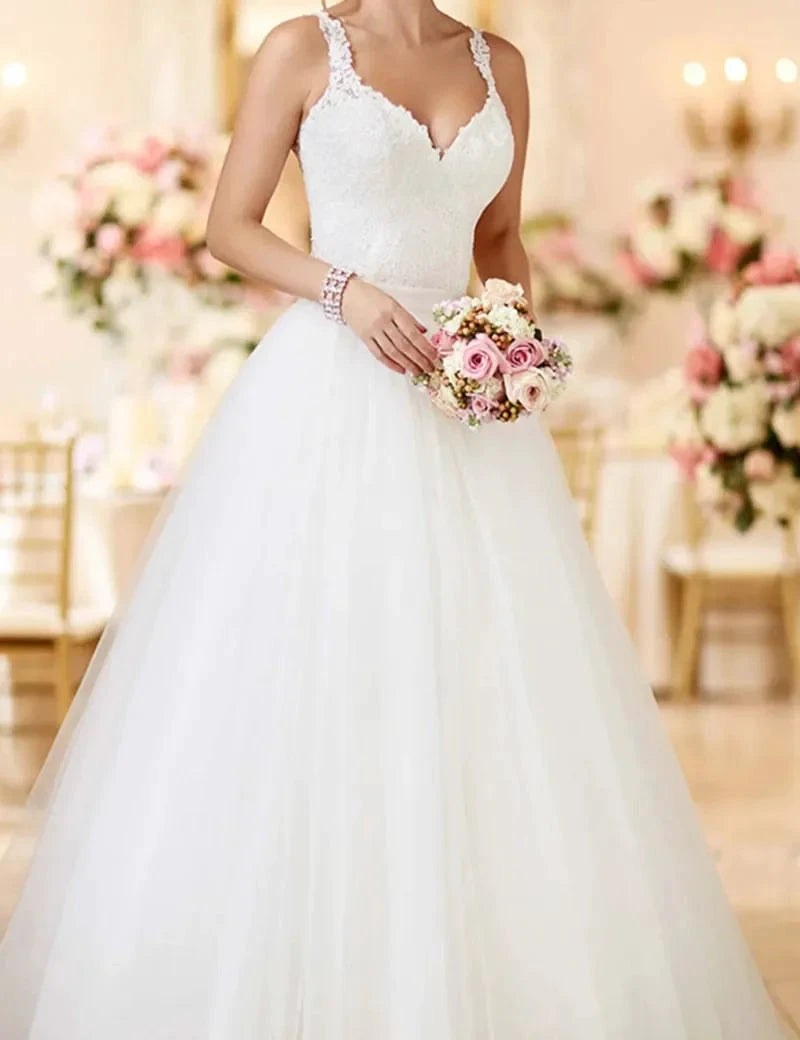 MANRAY Beach Wedding Dress With Detachable Skirt See Through Back Bridal Gowns Lace Appliques Sleeveless Vestidos De Mariee by payinti