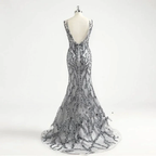 Incredible Luxury Gray O Neck Sexy Mermaid Formal Evening Dress Y6670 by simplepromdress