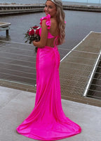 Violet Flutter Sleeve Cutout Mermaid Fitted Gown by KissProm
