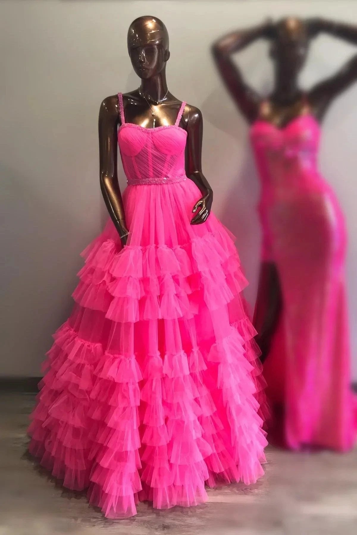 Tiered Ruffle Sweetheart Beaded Long Prom Dress by KissProm