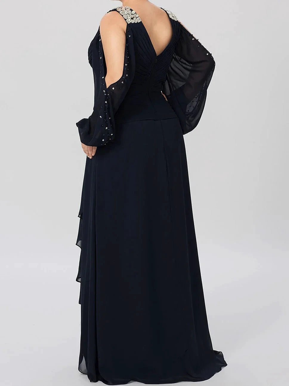 A-Line/Princess V-Neck Mother of the Bride Dresses with Rhinestones by Dreamylily