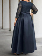 A-Line/Princess Long Sleeves Mother of the Bride Dresses with Applique by Dreamylily