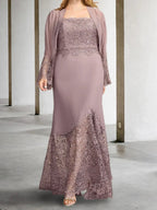 Sheath/Column Mother of the Bride Dresses with Jacket by Dreamylily