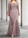 Sheath/Column Mother of the Bride Dresses with Jacket by Dreamylily