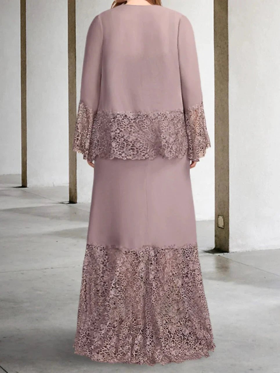 Sheath/Column Mother of the Bride Dresses with Jacket by Dreamylily