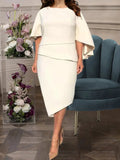 Sheath/Column Mother of the Bride Dresses with Ruffles by Dreamylily