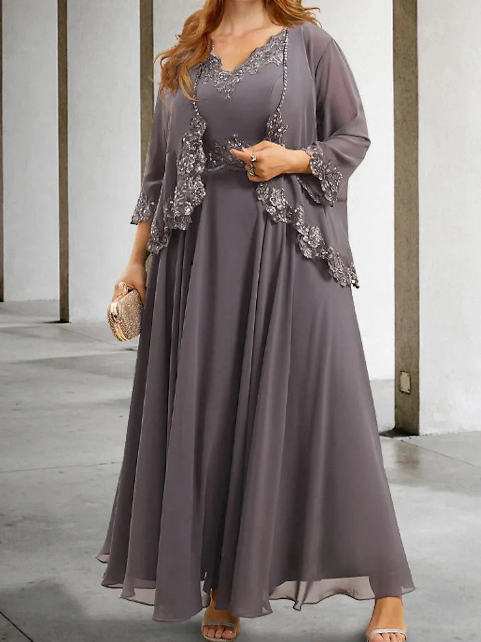 A-Line/Princess Mother of the Bride Dresses with Applique & Sequins by Dreamylily