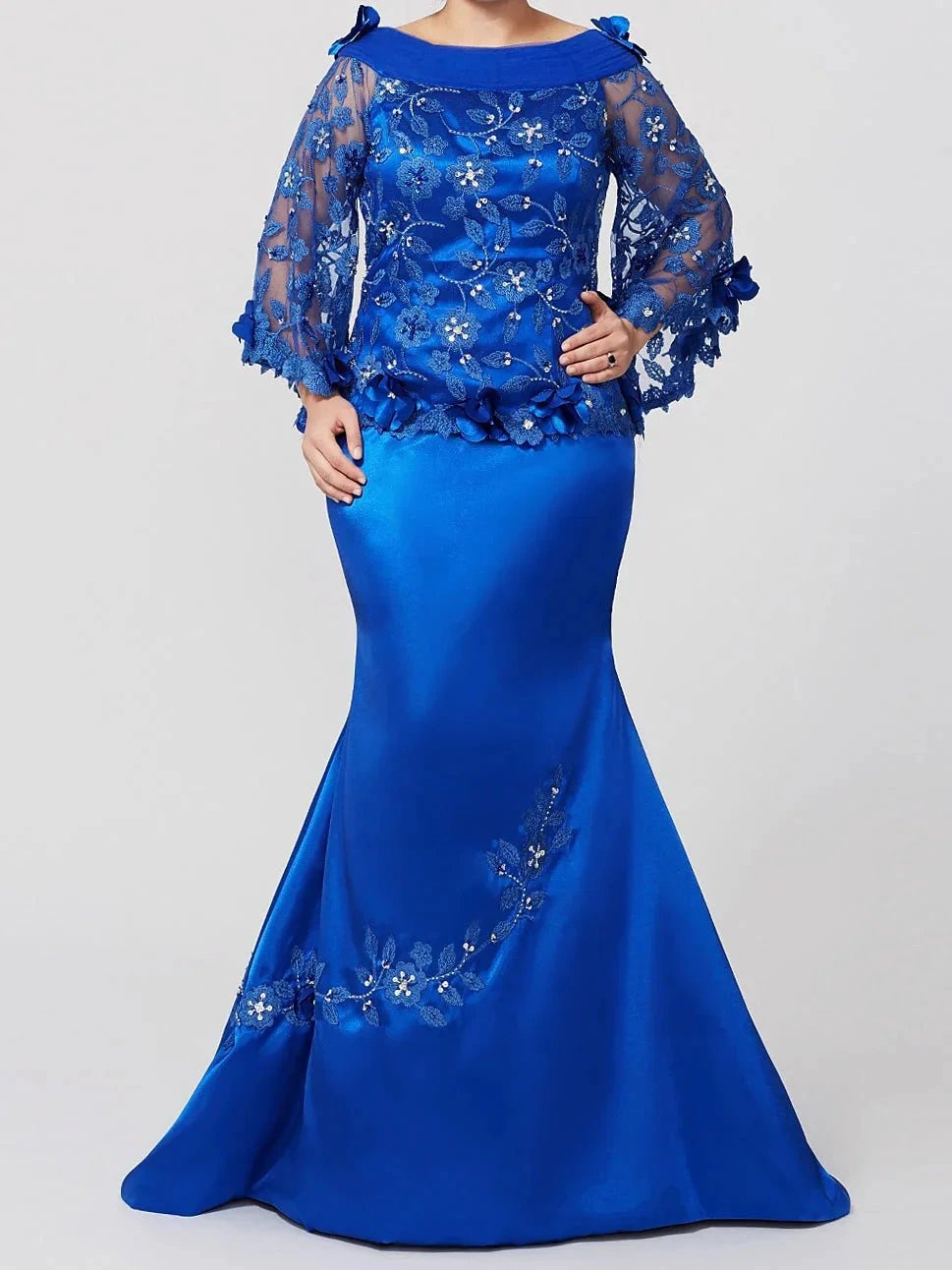 Trumpet/Mermaid Mother of the Bride Dresses with Applique & Sequins by Dreamylily