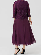A-Line/Princess Mother of the Bride Dresses with Applique & Jacket by Dreamylily