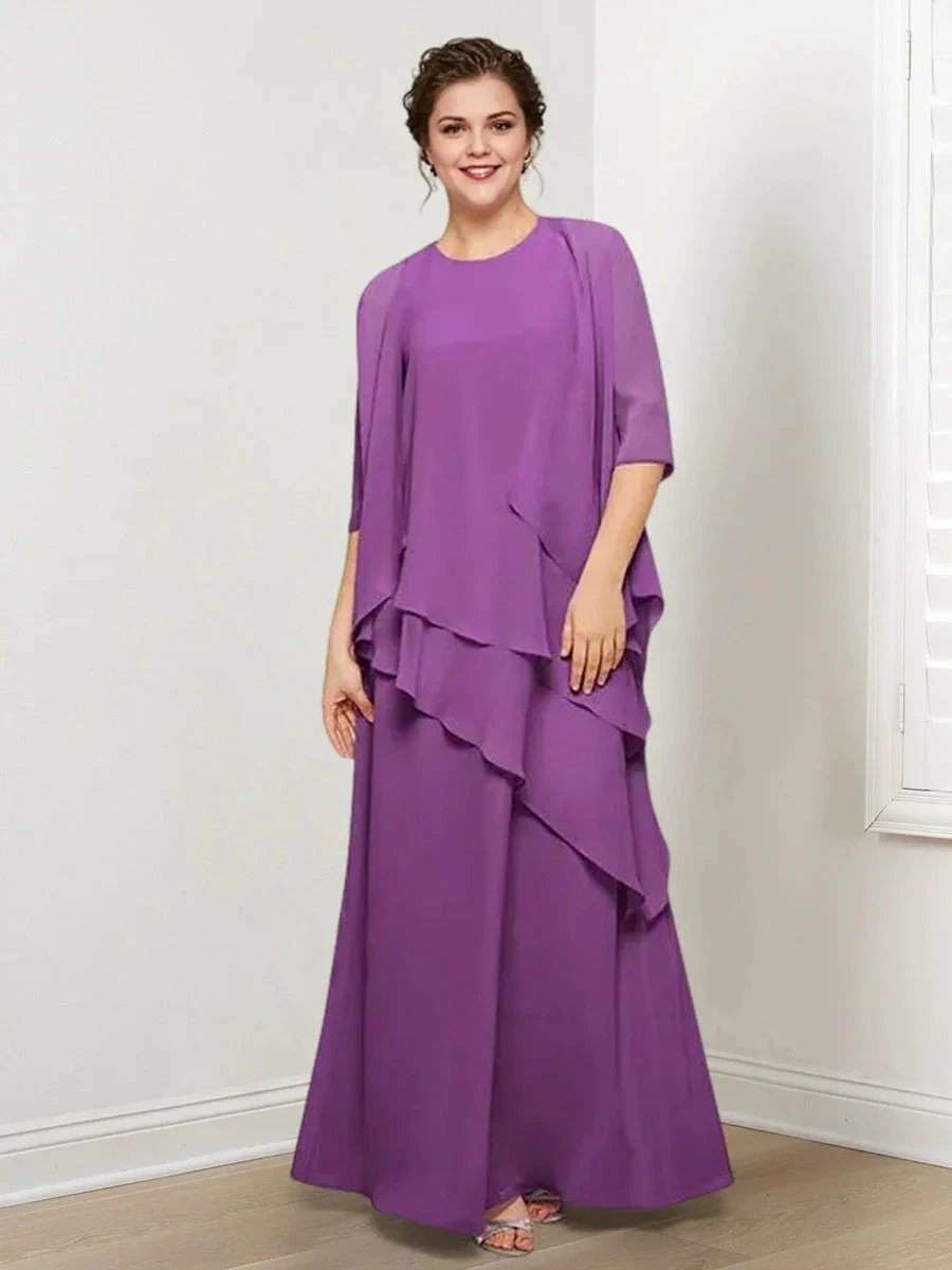 A-Line/Princess Mother of the Bride Dresses with Ruffles & Jacket by Dreamylily