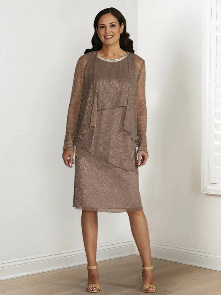 Sheath/Column Mother of the Bride Dresses with Sequins &amp; Jacket by Dreamylily