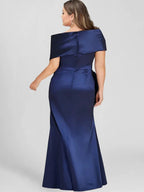 Sheath/Column Off-the-Shoulder Floor-Length Mother of the Bride Dresses by Dreamylily