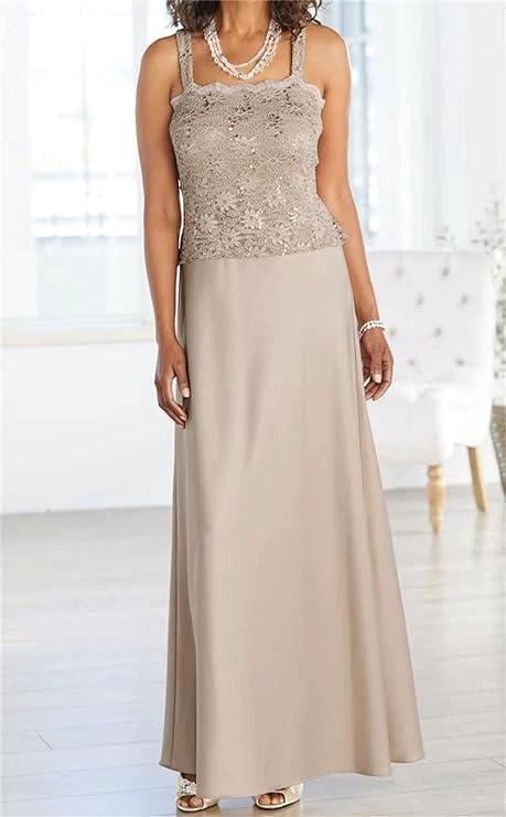 Sheath/Column Spaghetti Straps Floor-Length Mother of the Bride Dresses by Dreamylily