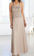 Sheath/Column Spaghetti Straps Floor-Length Mother of the Bride Dresses by Dreamylily