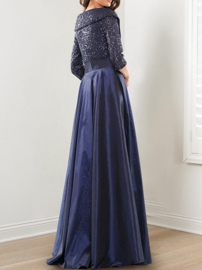 A-Line/Princess V-Neck Floor-Length Mother of the Bride Dresses Main Image