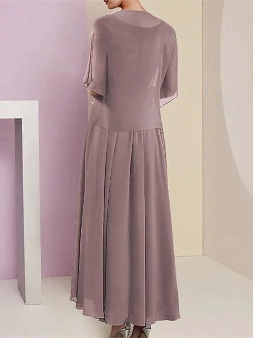 A-Line/Princess Short Sleeves Jacket Dresses Mother Of The Bride Dresses by Dreamylily
