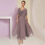 A-Line/Princess Short Sleeves Jacket Dresses Mother Of The Bride Dresses by Dreamylily