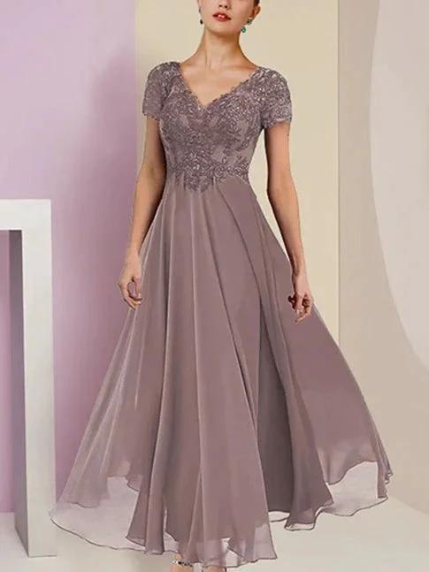 A-Line/Princess Short Sleeves Jacket Dresses Mother Of The Bride Dresses by Dreamylily
