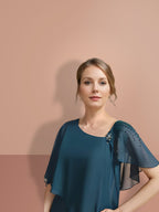 Sheath/Column Knee-Length Short Sleeves Mother of the Bride Dresses