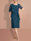 Sheath/Column Knee-Length Short Sleeves Mother of the Bride Dresses