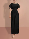 Sheath/Column Ankle-Length Short Sleeves Mother of the Bride Dresses by Dreamylily